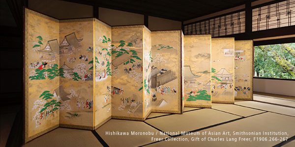 江戸風俗図屏風